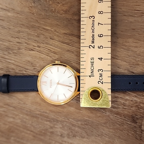 Fossil Bq3300 Suitor Three-hand Rose Gold & Navy 36mm Unisex - Picture 10 of 11